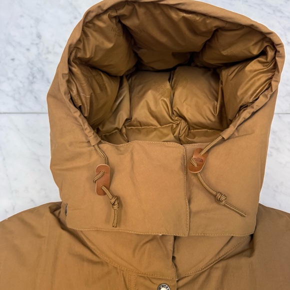 The North Face Extra Warm Long Down Puffer Coat Brown Hooded Women’s M - Picture 6 of 7